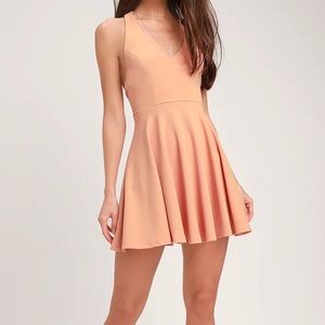 Peach Skater Dress